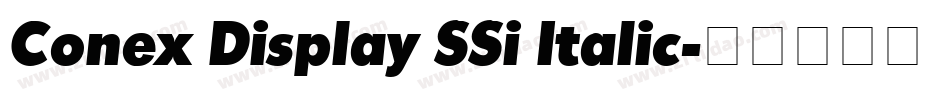 Conex Display SSi Italic字体转换